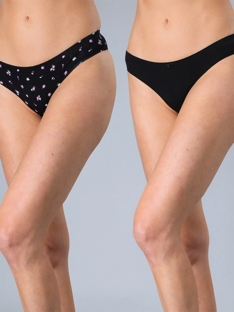 PACK X2 CALZÓN MUJER FLORES BIKINI BONDED