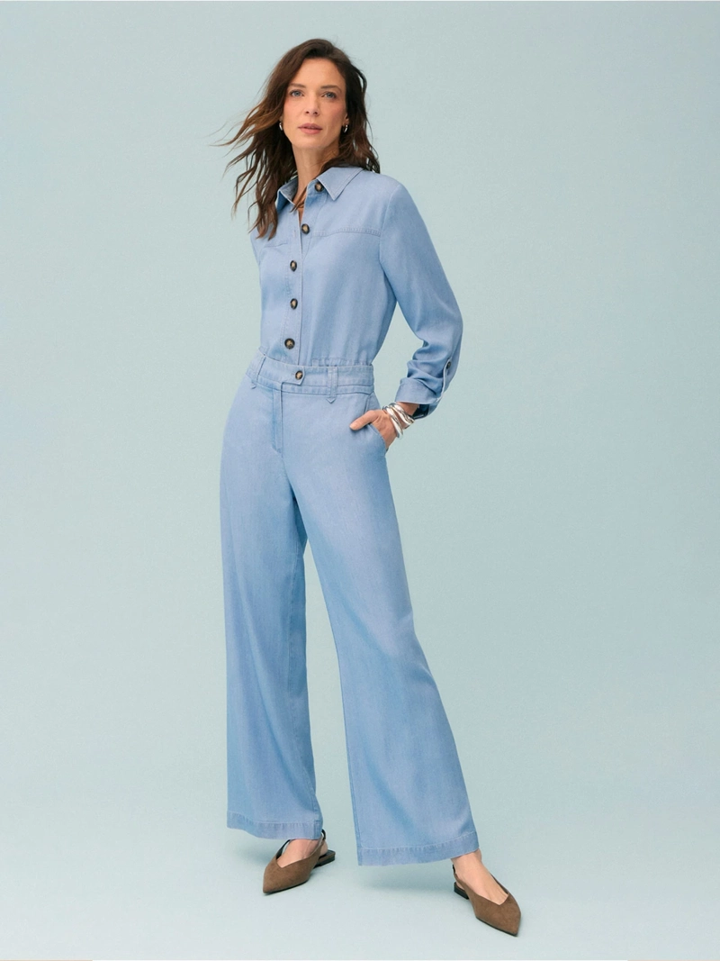 PANTALÓN MUJER MA GRIFFE WIDE LEG DENIM