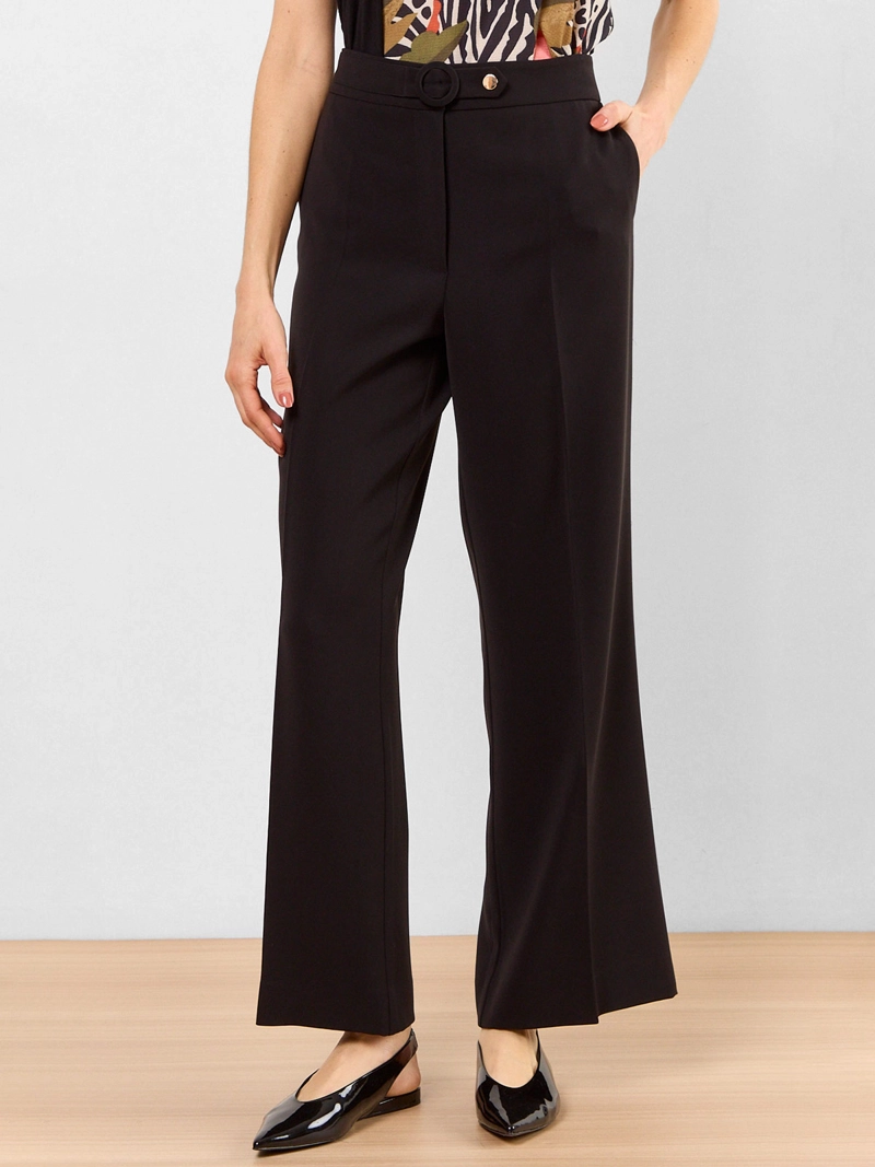 PANTALÓN MUJER MAGRIFFE CALCE WIDE Y BOLSILLO EN COSTADOS - 2