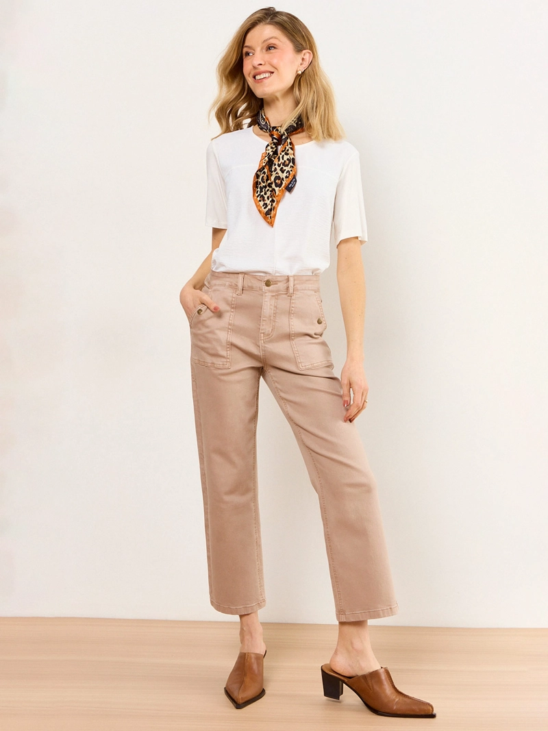 JEANS MUJER MA GRIFFE ALGODÓN RECTO CARPINTERO - 1