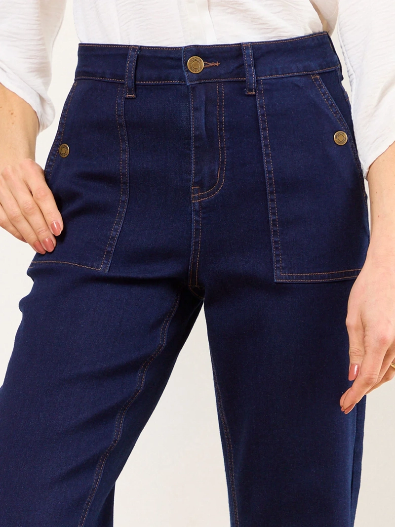 JEANS MUJER MA GRIFFE ALGODÓN RECTO CARPINTERO - 4