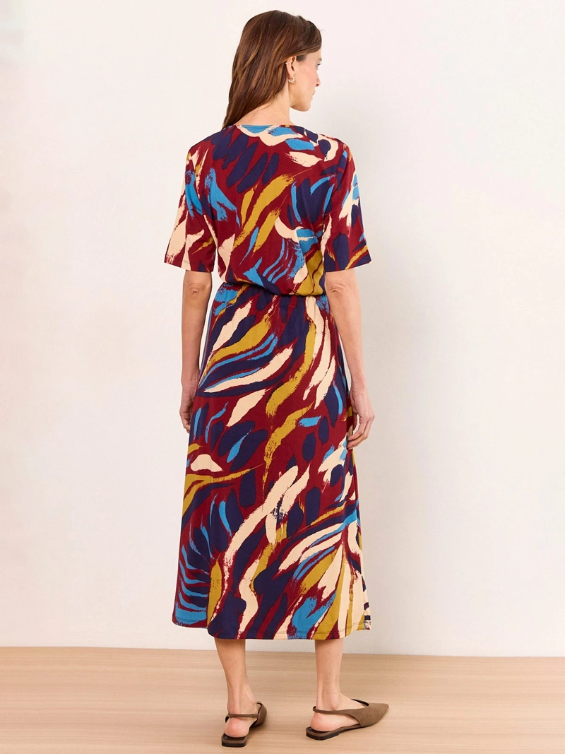 VESTIDO MUJER MA GRIFFE ESTAMPADO ESCOTE EN V - 3