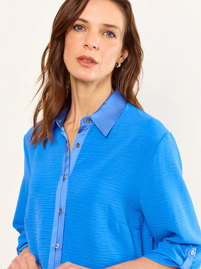 BLUSA MUJER MA GRIFFE CAMISERA SATÍN ABOTONADA - 3