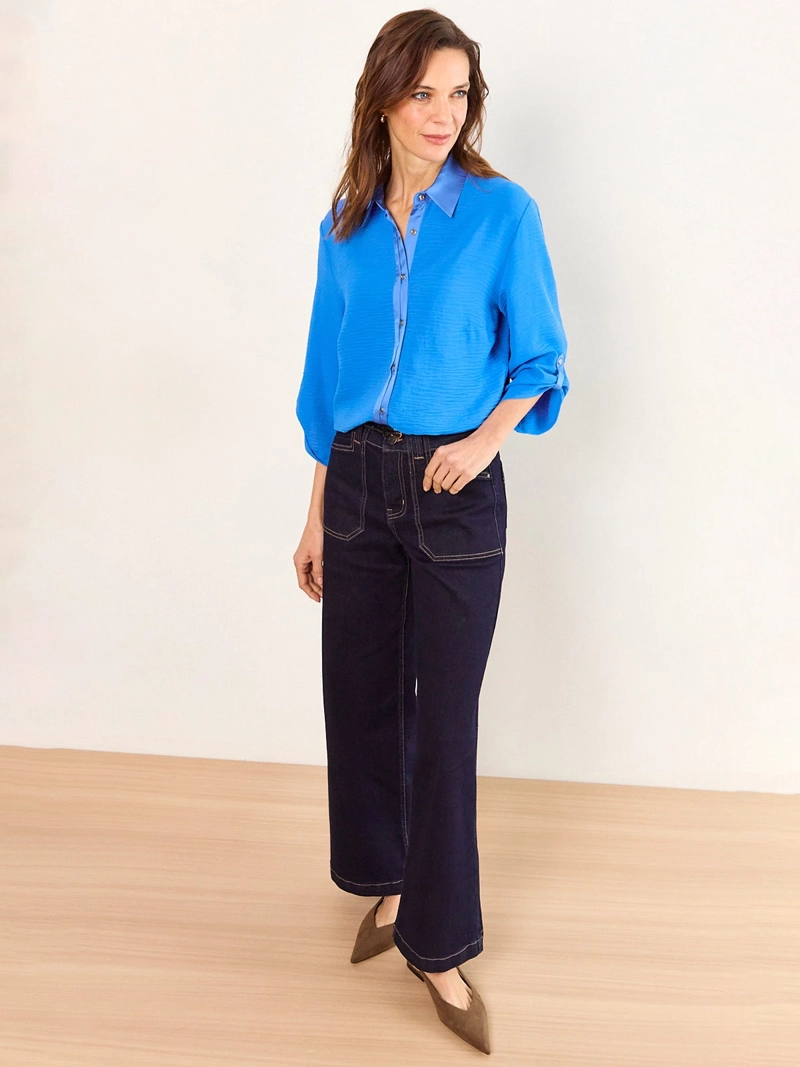 BLUSA MUJER MA GRIFFE CAMISERA SATÍN ABOTONADA - 4