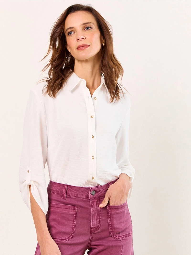 BLUSA MUJER MA GRIFFE CAMISERA SATÍN ABOTONADA - 2