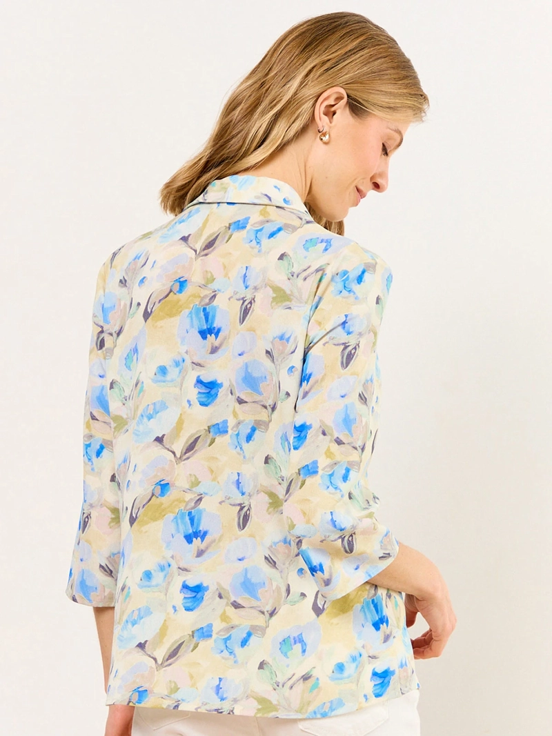 BLUSA MUJER MA GRIFFE MANGA 3/4 CAMISERA ESTAMPADA ABOTONADA - 2