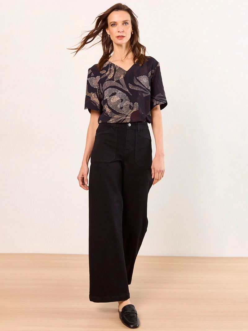 BLUSA MUJER MA GRIFFE ESCOTE EN V MANGA CORTA - 4