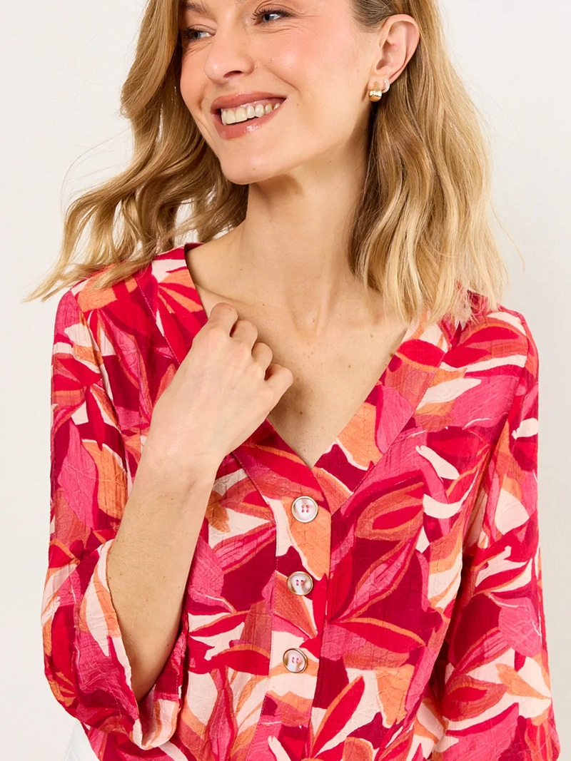 BLUSA MUJER MA GRIFFE ESCOTE EN V MANGAS KIMONO ESTAMPADA - 3