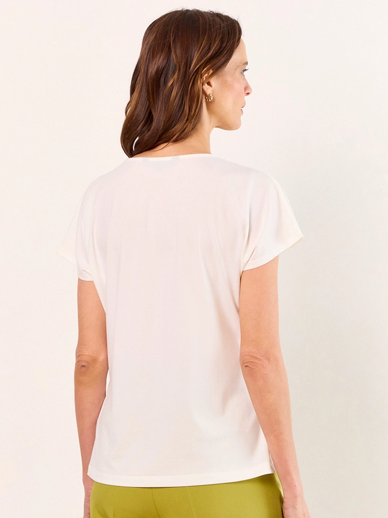 POLERA MUJER MA GRIFFE MANGA CORTA PLISADOS - 2