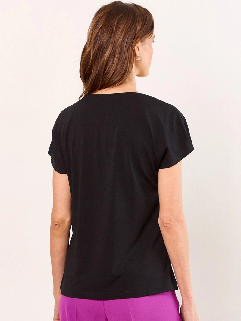 POLERA MUJER MA GRIFFE MANGA CORTA PLISADOS - 2