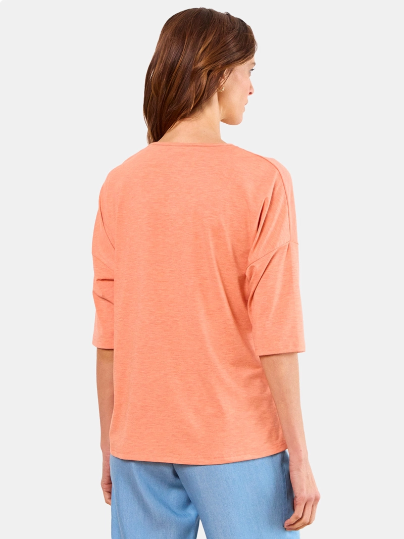 POLERA MUJER MAGRIFFE ESCOTE REDONDO MANGA CAIDA Y LAZO AJUSTABLE A UN COSTADO - 2
