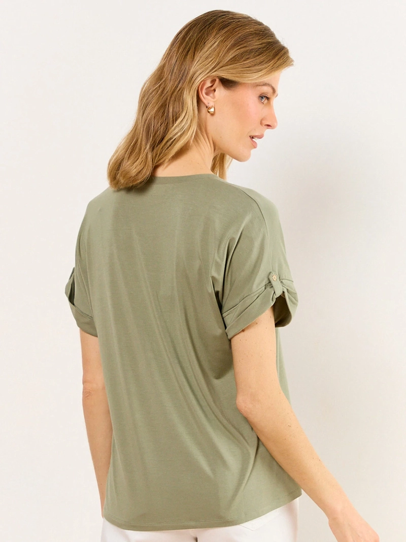 POLERA MUJER MA GRIFFE MANGA CORTA CAÍDA ESTAMPADO - 2