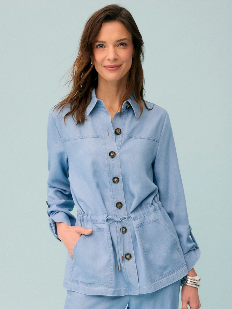 CHAQUETA MUJER MA GRIFFE LAZO AJUSTABLE
