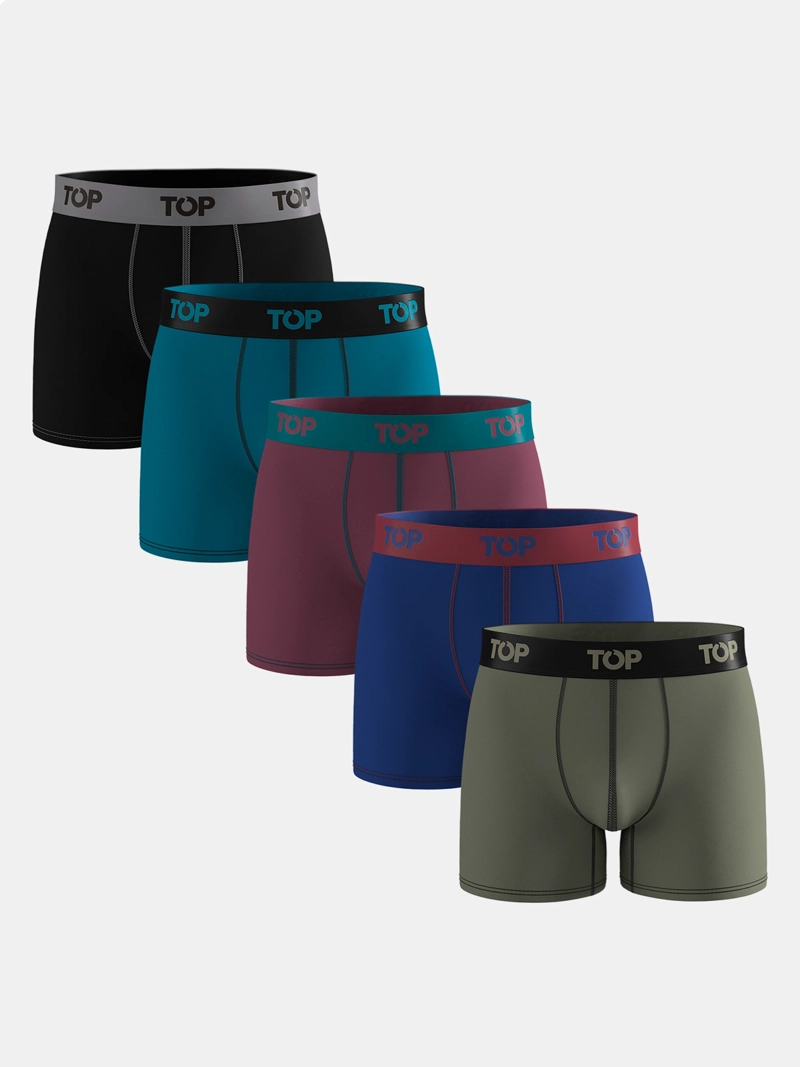 BOXER HOMBRE TOP PACK X5 ALGODÓN