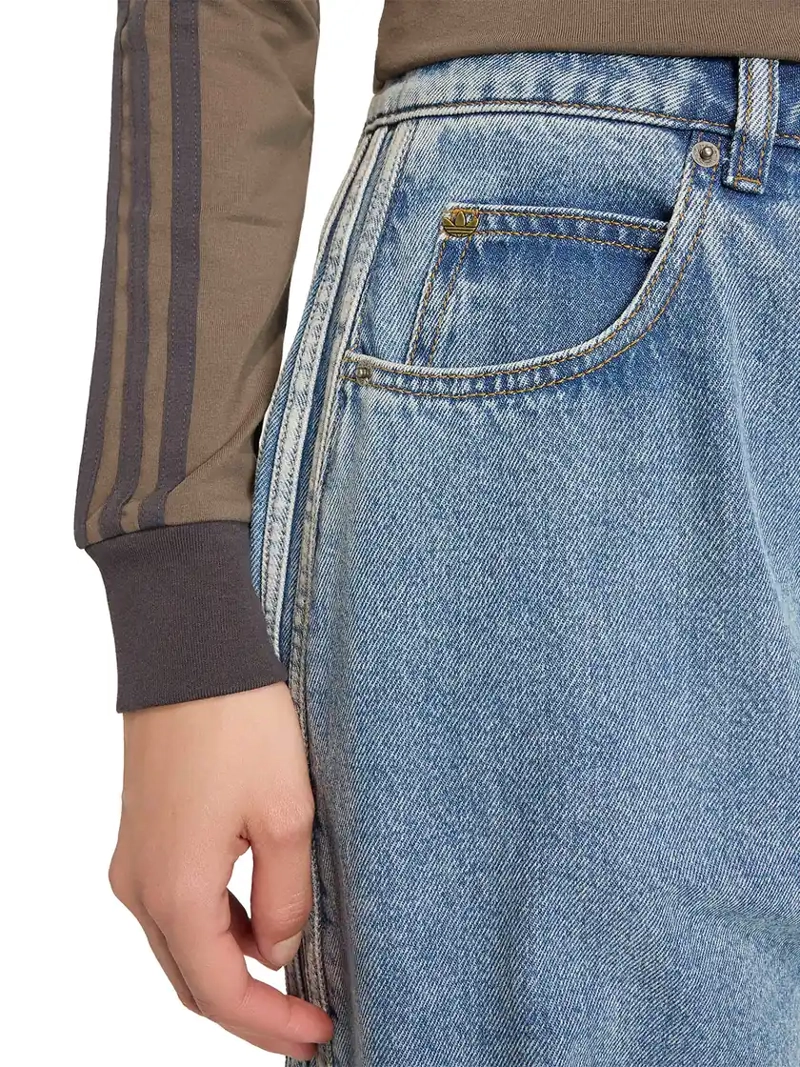 PANTALÓN MUJER ADIDAS TIRO ALTO PIERNA TIPO BARRIL DENIM - 5