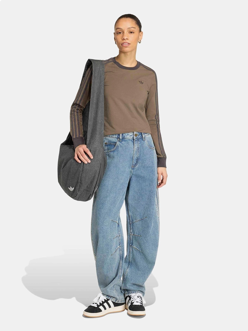 PANTALÓN MUJER ADIDAS TIRO ALTO PIERNA TIPO BARRIL DENIM - 1
