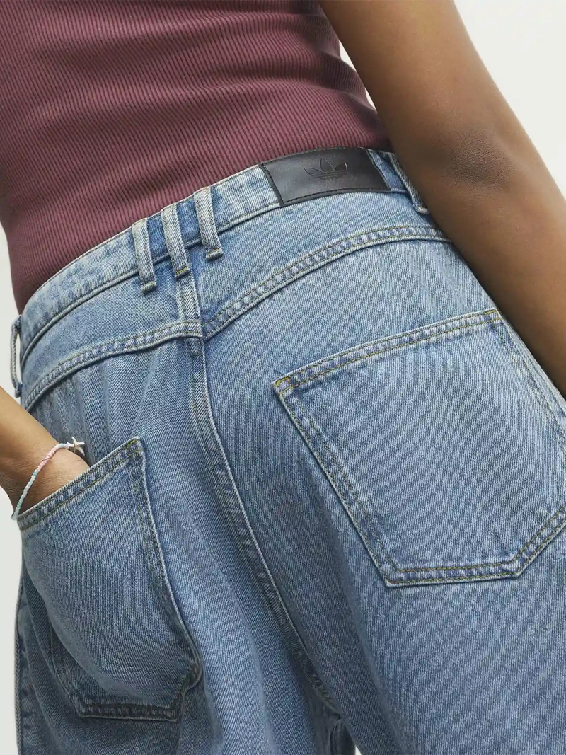 PANTALÓN MUJER ADIDAS TIRO ALTO PIERNA TIPO BARRIL DENIM - 6