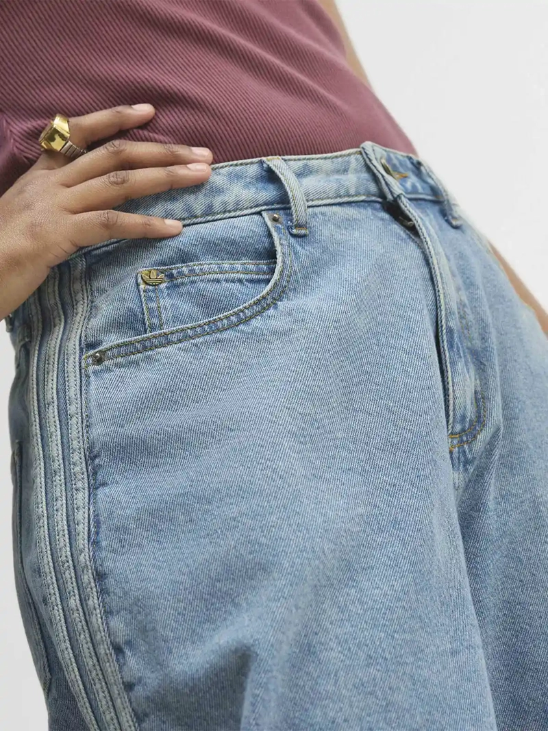 PANTALÓN MUJER ADIDAS TIRO ALTO PIERNA TIPO BARRIL DENIM - 7