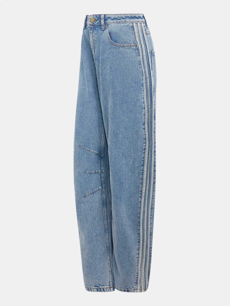 PANTALÓN MUJER ADIDAS TIRO ALTO PIERNA TIPO BARRIL DENIM - 8