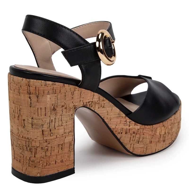 SANDALIAS MUJER GACEL NEGRO ALINA CUERO - 4