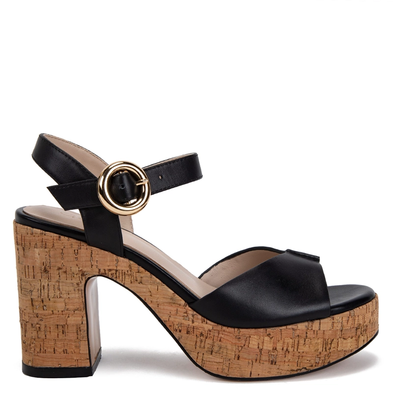 SANDALIAS MUJER GACEL NEGRO ALINA CUERO