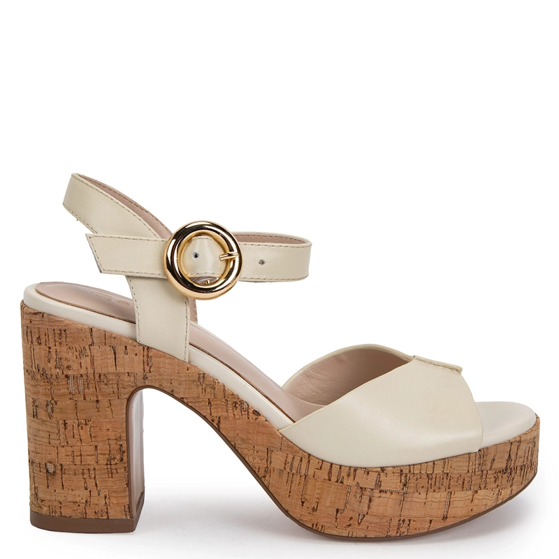 SANDALIAS MUJER GACEL CRUDO ALINA CUERO