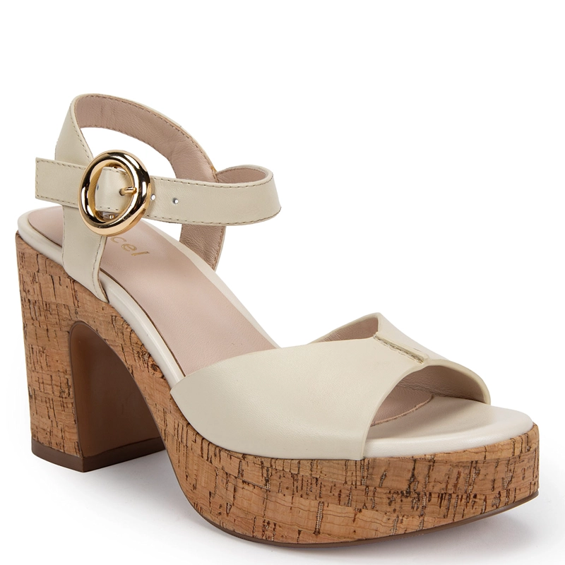 SANDALIAS MUJER GACEL CRUDO ALINA CUERO - 2
