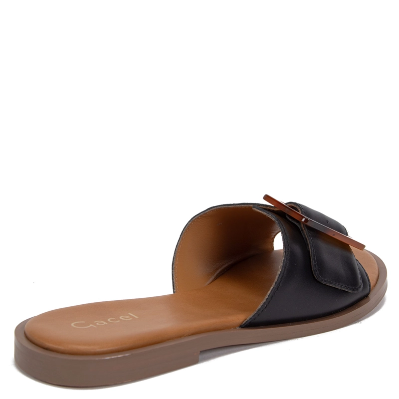 SANDALIAS MUJER GACEL NEGRO CARLI CUERO - 3