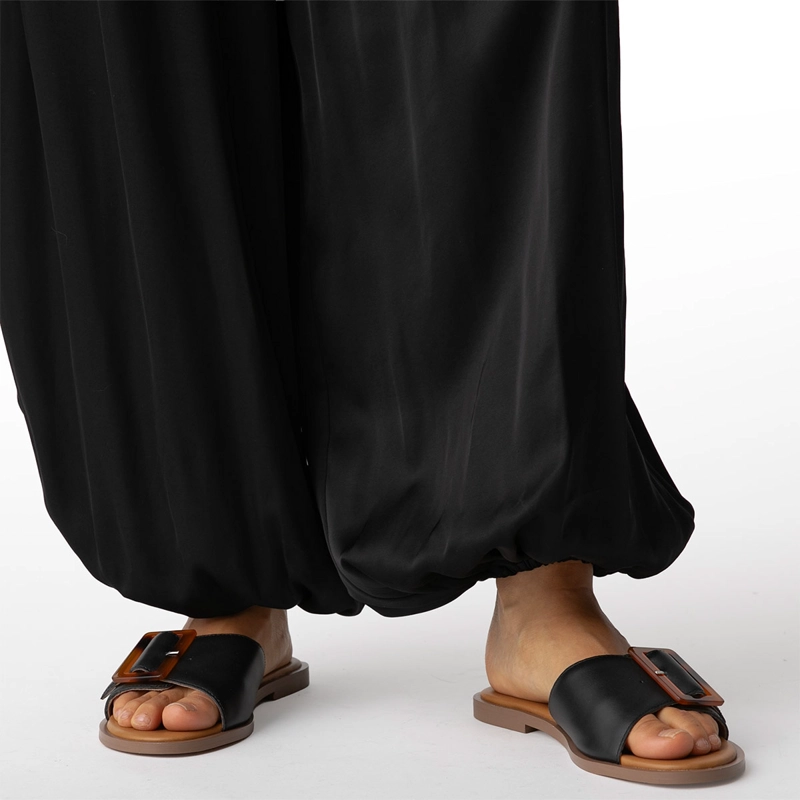 SANDALIAS MUJER GACEL NEGRO CARLI CUERO - 4