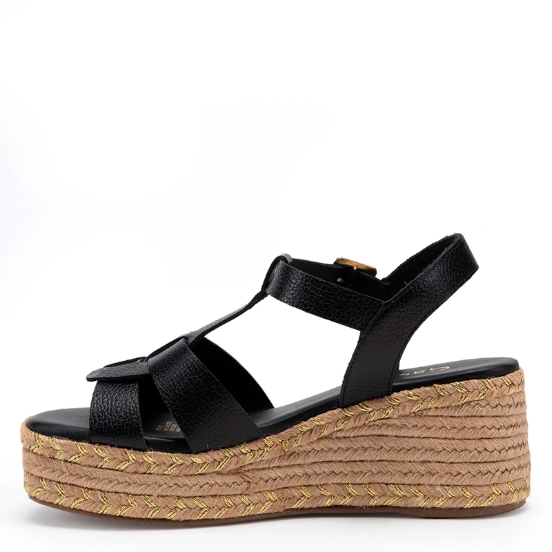 SANDALIAS MUJER GACEL NEGRO CONI CUERO - 2
