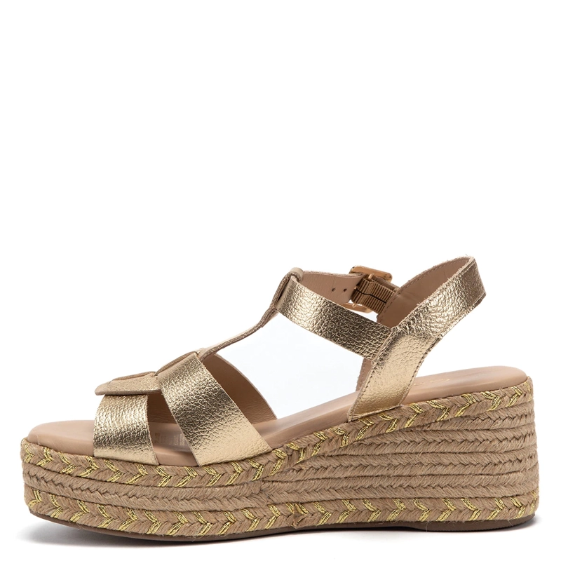 SANDALIAS MUJER GACEL DORADO CONI CUERO - 2