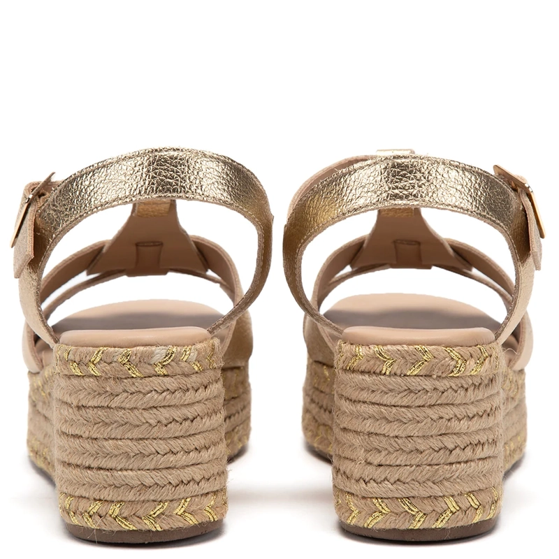 SANDALIAS MUJER GACEL DORADO CONI CUERO - 4