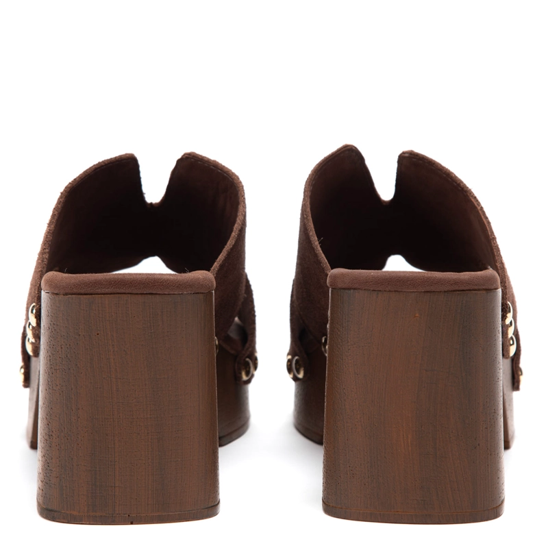 SANDALIAS MUJER GACEL CHOCOLATE DAISY CUERO - 4