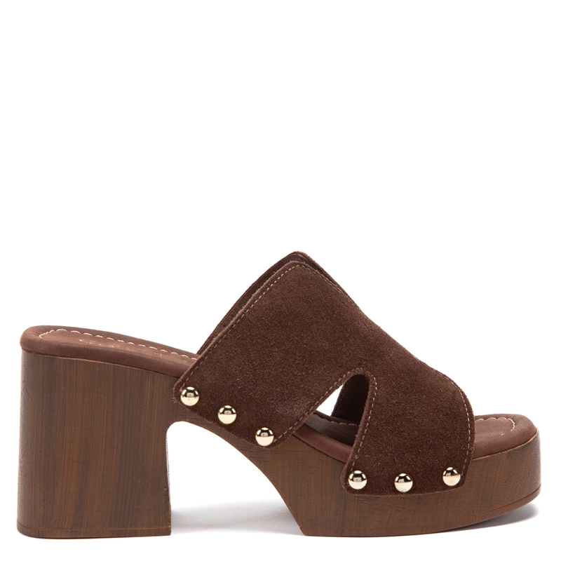 SANDALIAS MUJER GACEL CHOCOLATE DAISY CUERO