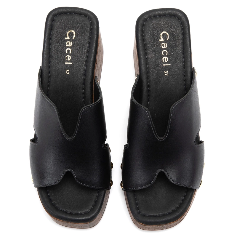 SANDALIAS MUJER GACEL NEGRO DAISY CUERO - 3