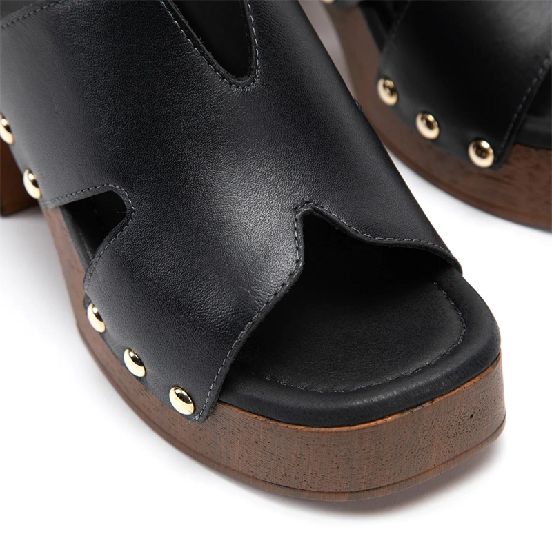 SANDALIAS MUJER GACEL NEGRO DAISY CUERO - 5