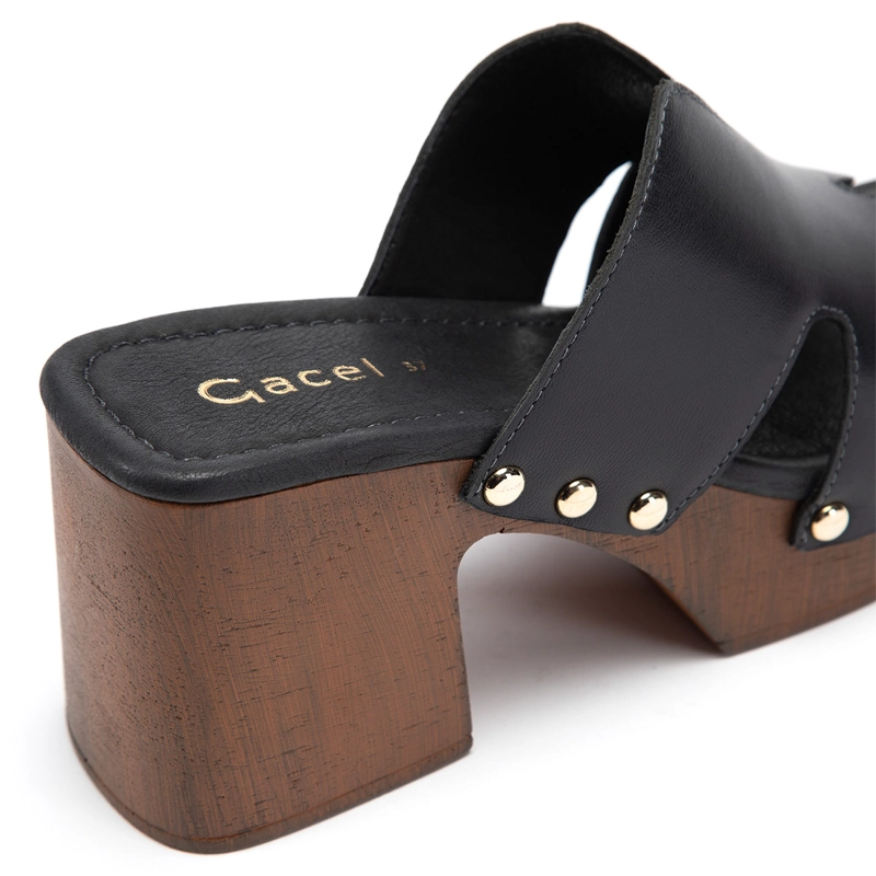 SANDALIAS MUJER GACEL NEGRO DAISY CUERO - 6