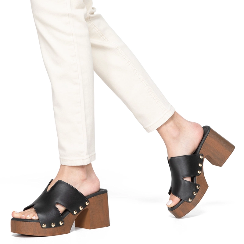 SANDALIAS MUJER GACEL NEGRO DAISY CUERO - 7