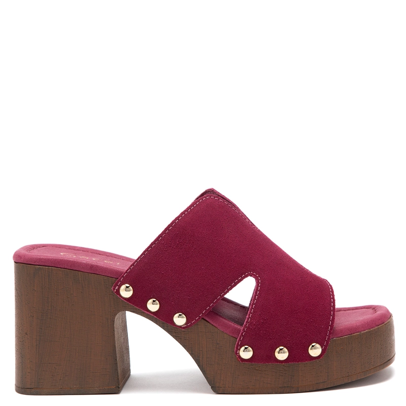 SANDALIAS MUJER GACEL GUINDA DAISY CUERO