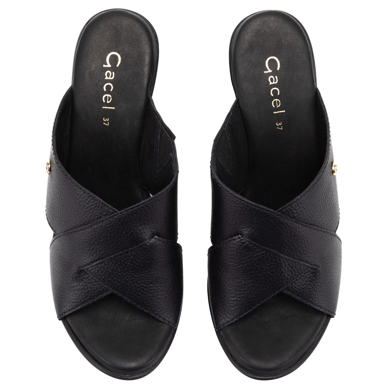 SANDALIAS MUJER GACEL NEGRO DALIA CUERO - 3
