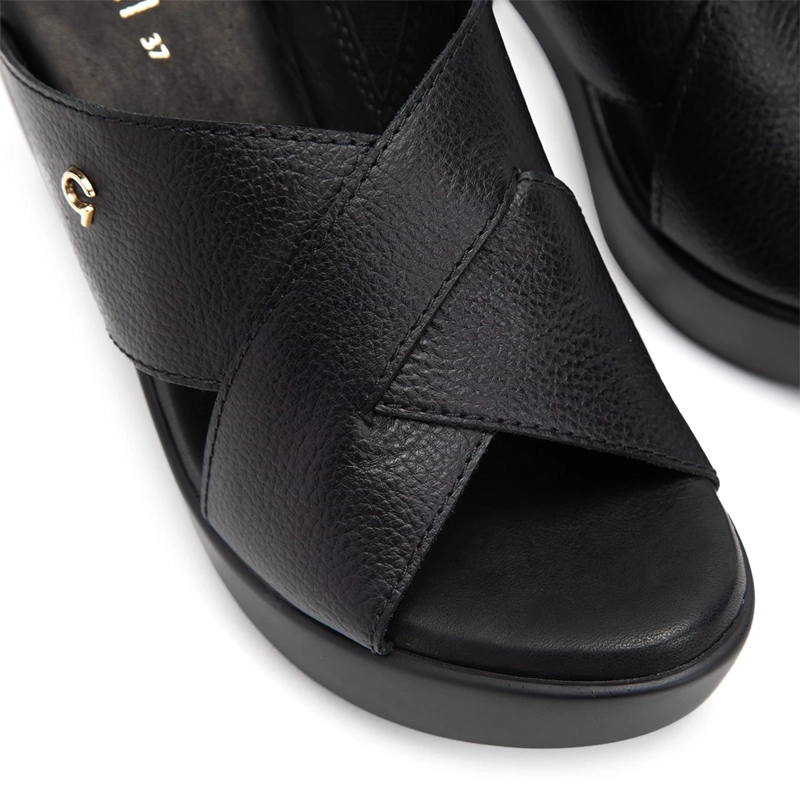 SANDALIAS MUJER GACEL NEGRO DALIA CUERO - 5