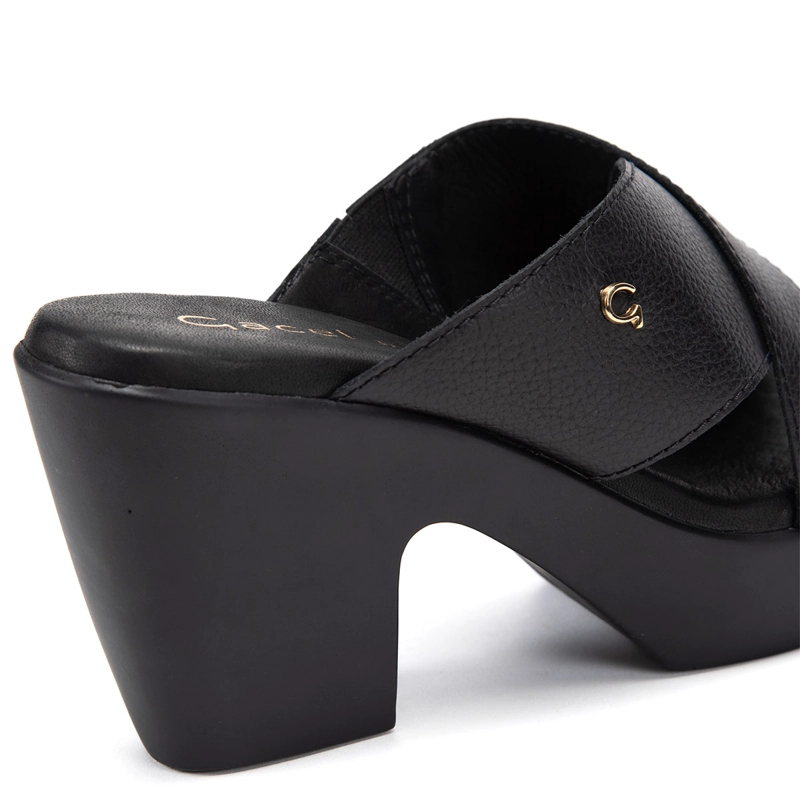 SANDALIAS MUJER GACEL NEGRO DALIA CUERO - 7