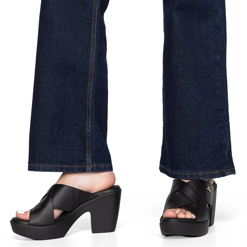 SANDALIAS MUJER GACEL NEGRO DALIA CUERO - 8