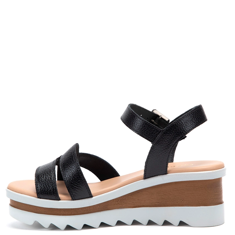 SANDALIAS MUJER GACEL NEGRO DILETTA CUERO - 2
