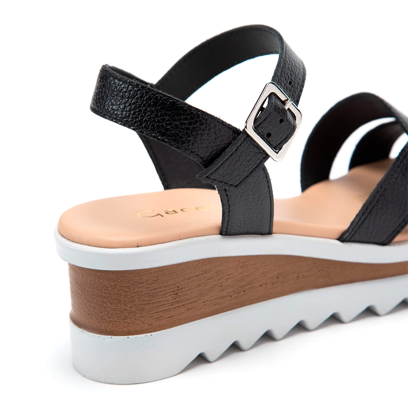 SANDALIAS MUJER GACEL NEGRO DILETTA CUERO - 6