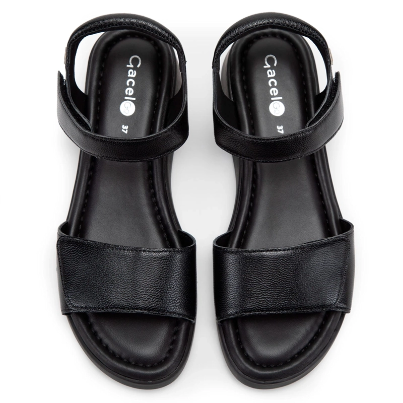 SANDALIAS MUJER GACEL NEGRO DOROTHY CUERO - 3