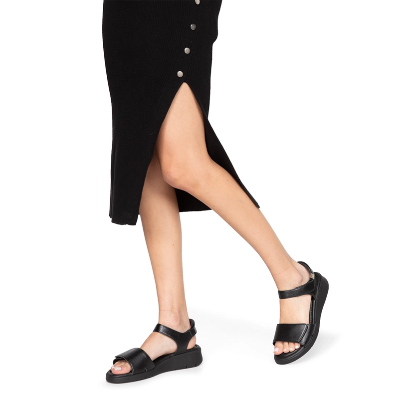 SANDALIAS MUJER GACEL NEGRO DOROTHY CUERO - 7