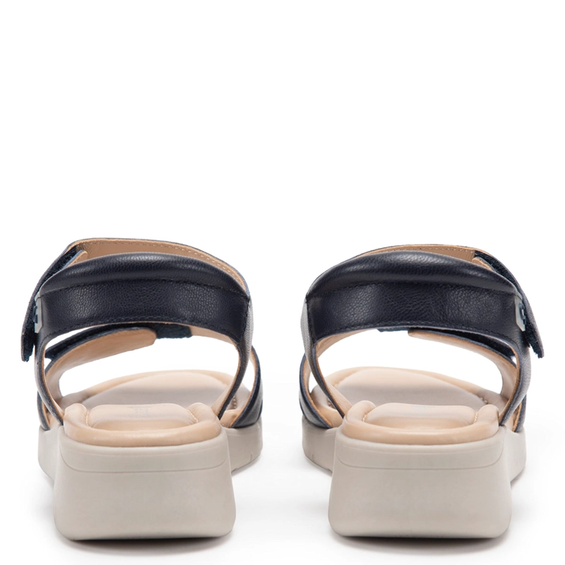 SANDALIAS MUJER GACEL AZUL MARINO DOROTHY CUERO - 4