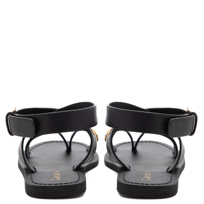 SANDALIAS MUJER GACEL NEGRO JESU CUERO - 4