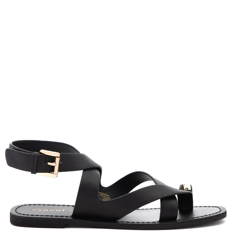 SANDALIAS MUJER GACEL NEGRO JESU CUERO - 1